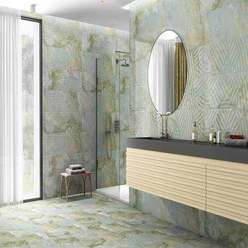 Плитка Ceramica Deseo Onyx Verde Decor 1 30x90см, фото 2