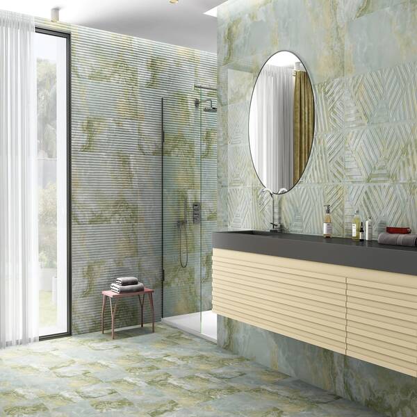 Плитка Ceramica Deseo Onyx Verde Decor 1 30x90см, фото 2
