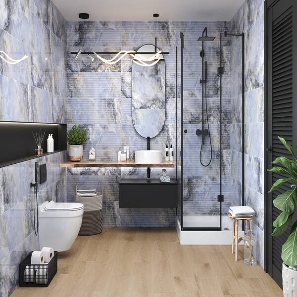 Плитка Ceramica Deseo Onyx Sea Blue 30x90см, фото 2