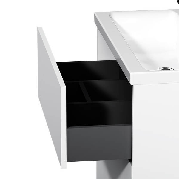 Тумба з раковиною AM.PM Like MGA-FSX07522WG-WCC0752WG підлогова 75 см, білий глянцевий, фото 3