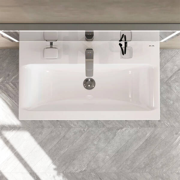 Тумба з раковиною AM.PM Like MGA-FSX07522WG-WCC0752WG підлогова 75 см, білий глянцевий, фото 7