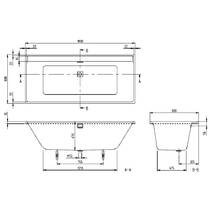 Ванна акрилова Villeroy&Boch Collaro UBA180COR2NV-01 180х80 см білий глянець, фото №2