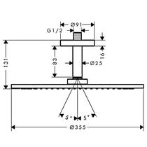 Верхний душ Axor ShowerSolutions 26035140 бронза матовый, фото №2
