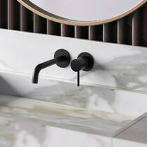 Змішувач прихованого монтажу для раковини Bossini TEO Z00730000073005 чорний матовий (зовнішня частина), фото №1