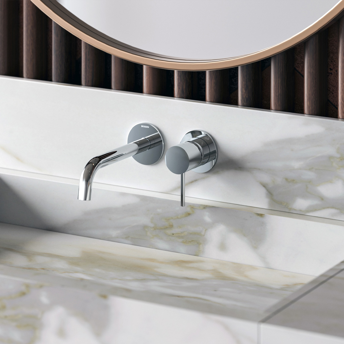 Z00730000094005 TEO Зовнішня частина змішувача для раковини 185 мм., BRUSHED NICKEL (1 сорт)