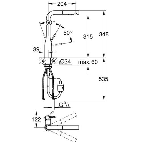 Смеситель для кухни Grohe Essence 30270DL0 теплый закат (розовое золото), фото 2