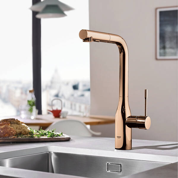 Смеситель для кухни Grohe Essence 30270DL0 теплый закат (розовое золото), фото 3