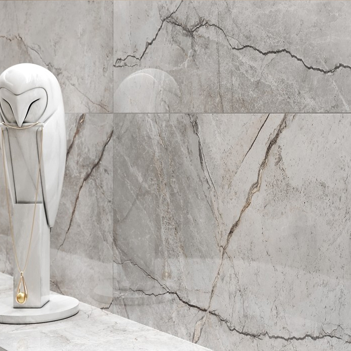STONE HILLS GREY GLOSSY RECT (1 сорт)