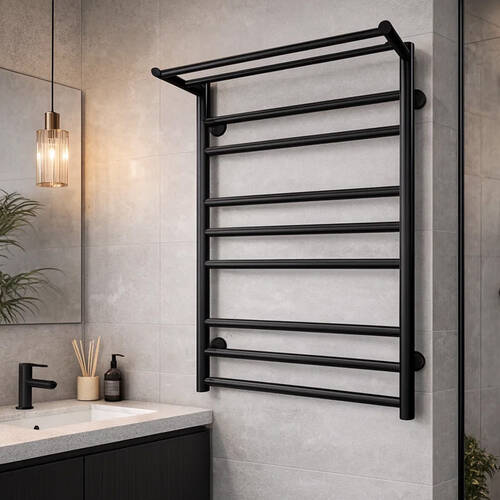 Полотенцесушитель электрический Devit Allround AL500800EBS П9 500х800, черный матовый, фото 1