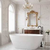 Ванна зі штучного каменю PAA Perla VAPERL/00 160х75 см, білий глянець, фото №1