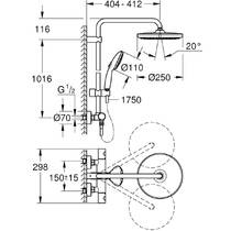 Душевая система Grohe New Tempesta Cosmopolitan 26670001 с термостатом, фото №4