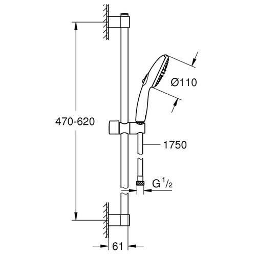 Душевой набор Grohe Tempesta 27598003 2 режима струи, фото 7