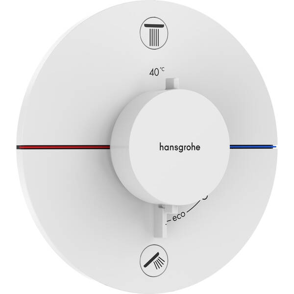 Смеситель скрытого монтажа Hansgrohe ShowerSelect Comfort S 15554700 термостатический, белый матовый, фото 1