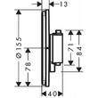 Змішувач прихованого монтажу Hansgrohe ShowerSelect Comfort S 15554700 термостатичний, білий матовий, фото 2