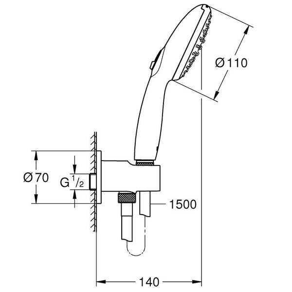 Душевой набор Grohe Tempesta 26406003 2 режима струи, фото 5