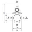 Внутренняя часть смесителя для ванны/душа Bossini Z00005000000005 на 2 выхода, 1/2” и 3/4”, фото 4