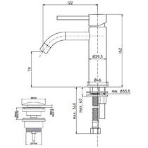 Змішувач для раковини Paffoni Light LIG071KHGSP медове золото брашоване, фото №3