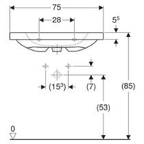 Раковина Geberit iCon Light 501.839.00.1 75 см, фото №3