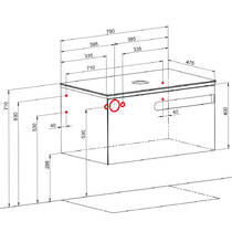 Тумба Аква Родос Ostin 16094 консольная белый мат со столешницей серый мрамор 80 см и раковиной One 46 см, фото №3