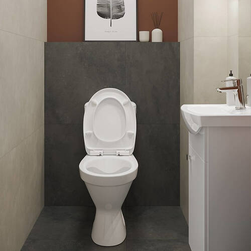 Унітаз-компакт Cersanit Cersania II 751 011 Simple On із сидінням Soft Close та функцією швидкого зняття, фото 7