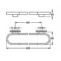Держатель для полотенец Grohe Selection 41056AL0 графит темный матовый, фото №2