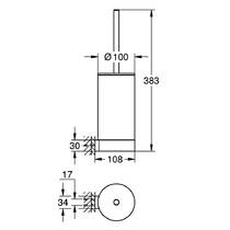 Щітка для унітазу Grohe Selection 41076AL0 графіт темний матовий, фото №2