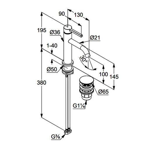 Змішувач для раковини Kludi Nova Fonte Pura 202885315, фото 2