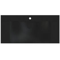 Раковина Miraggio Fly 1000 Mirastone Black Shine 100 см, фото №3