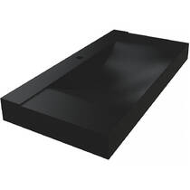 Раковина Miraggio Fly 1000 Mirastone Black Shine 100 см, фото №1