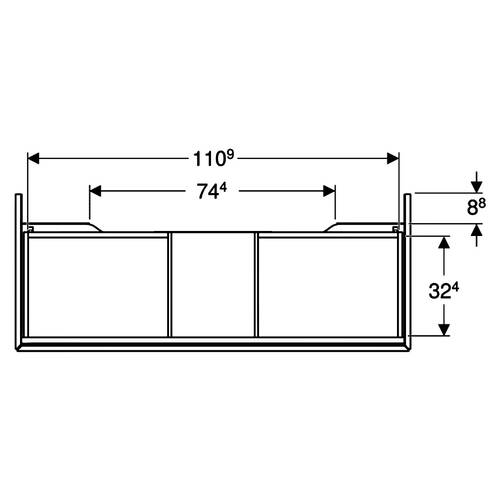 Тумба для раковины Geberit One 505.075.00.1 подвесная белый глянец, фото 2
