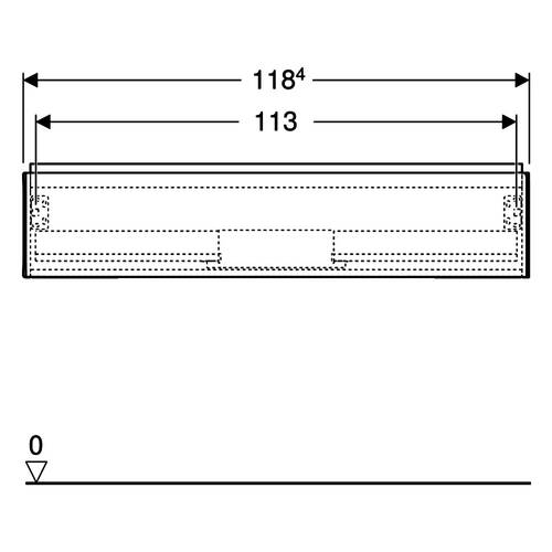 Тумба для раковины Geberit One 505.075.00.1 подвесная белый глянец, фото 3