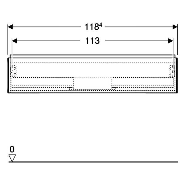 Тумба для раковины Geberit One 505.075.00.1 подвесная белый глянец, фото 3