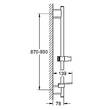 Душова штанга Grohe Rainshower SmartActive 26603GL0 900 мм з тримачем та полицею, фото 3