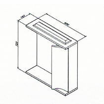 Зеркало со шкафчиком AM.PM Chic M82MCR0651WG38 650х723 мм с подсветкой, шкафчик справа, фото №2
