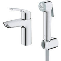 Смеситель для раковины Grohe Eurosmart 23124003 с гигиеническим душем, хром, фото №3