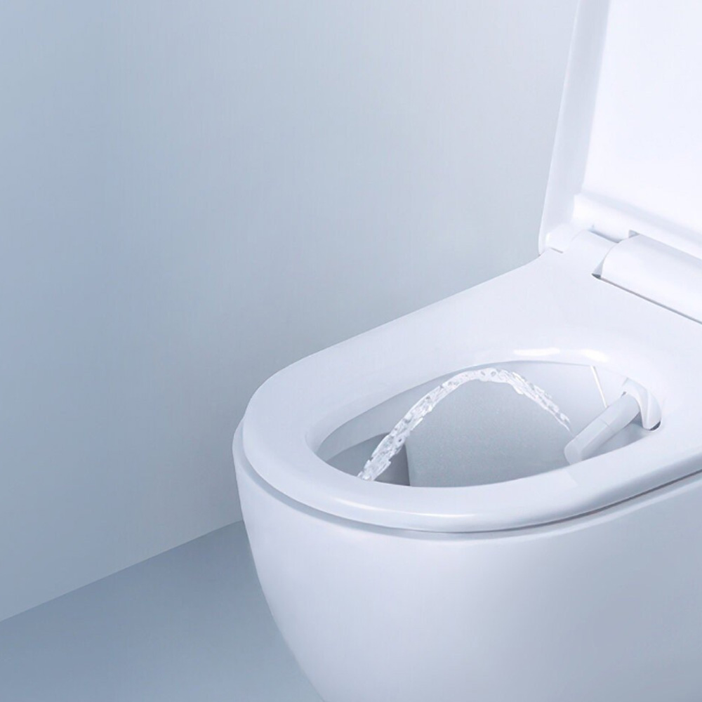 146.350.01.1 AquaClean Alba Підвісний унітаз-біде, покриття KeraTect, колір білий глянець, накладка біла (1 сорт)