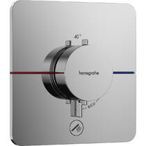 Смеситель скрытого монтажа для душа Hansgrohe ShowerSelect Comfort Q 15589000 с термостатом, на 1 потребитель, хром (наружная часть), фото №1