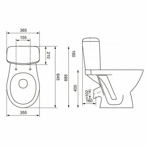 Унитаз-компакт Cersanit Mito 769 031 (CCKZ1015391894) с полипропиленовым сиденьем (CCKZ1015391894 / K681-002), фото 2