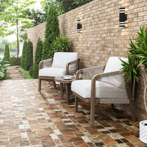 Керамограніт Golden Tile Stone Brick Теракотовий SBК730 30х30 см, фото №1