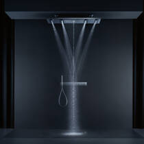 Смеситель скрытого монтажа Axor ShowerSolutions 18358340 с термостатом, с держателем душа, матовый черный хром, фото №5