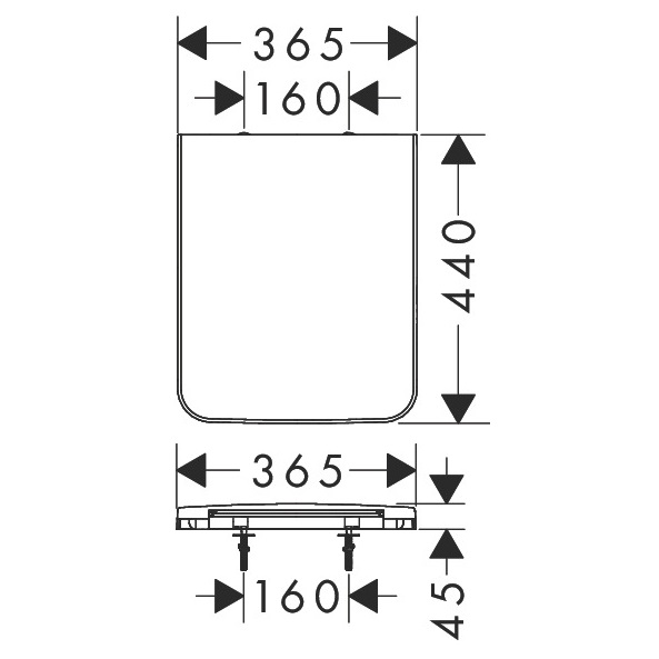 60150450 EluPura Q Кришка для унітазу soft-close, top fix, білий (1 сорт)