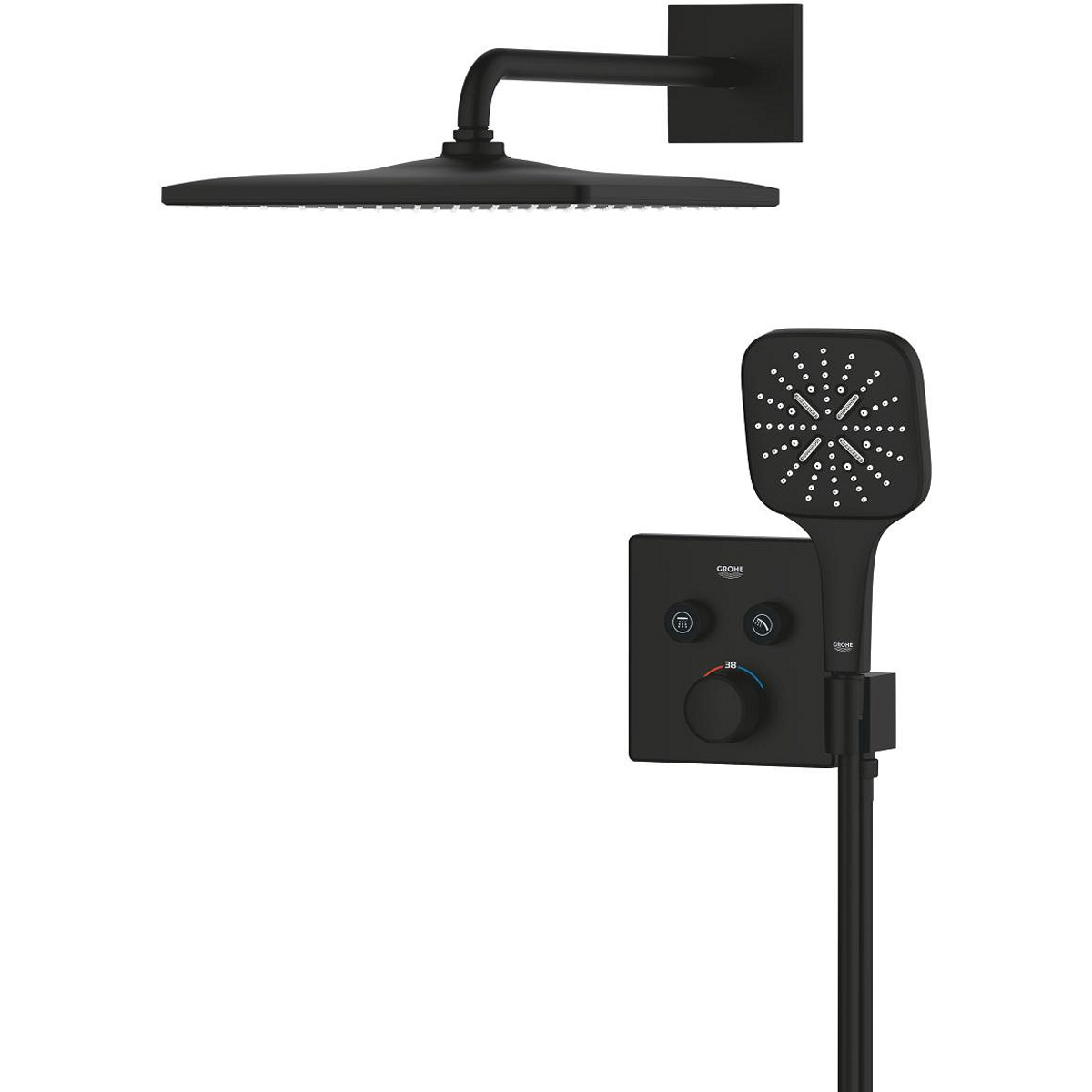 34865KF0 SmartControl Душова система з термостатом, чорний матовий (1 сорт)