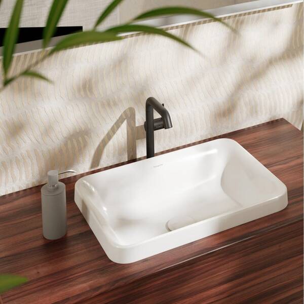 Раковина Hansgrohe Xuniva Q 60158450 550x400 мм врезная с переливом, фото 2