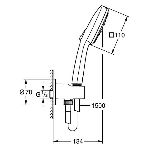 Душевой набор Grohe Tempesta Cube 26910003, фото 4