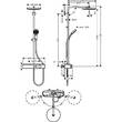 Душова система Hansgrohe Pulsify S Showerpipe 260 1jet 24220140 з термостатом, бронза, фото 2