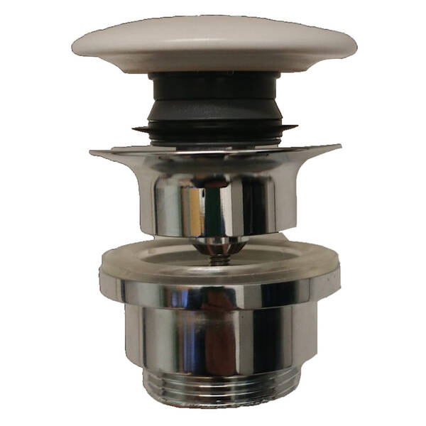 Донний клапан SDR MWPIL керамічний Click/Clack в кольорі panna (білий матовий), фото 1