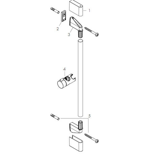 Душова штанга Hansgrohe Unica 26505000 65 см, хром, фото 3