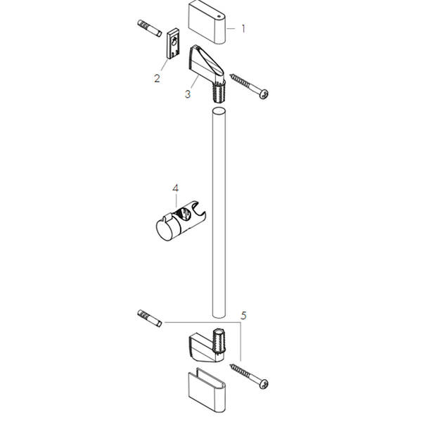 Душова штанга Hansgrohe Unica 26505000 65 см, хром, фото 3