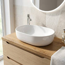 Раковина Cersanit Moduo на стільницю овальна 50 см, білий, фото №1