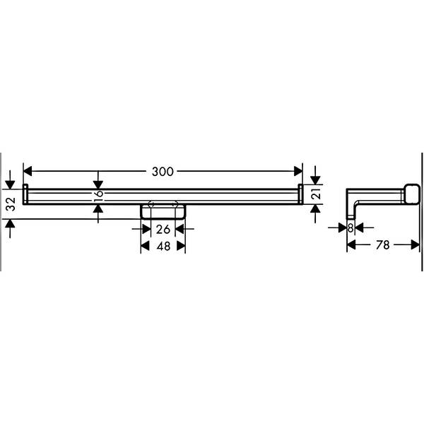Держатель для туалетной бумаги Hansgrohe AddStoris 41748340 двойной без крышки, хром черный матовый, фото 2